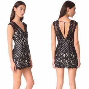 Free People One Million Lovers Lace Mini Dress
